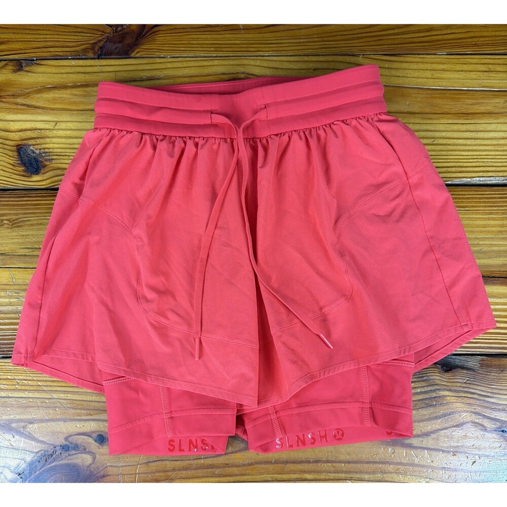 Lululemon X SLNSH Small (6) Swift 2-in-1 Short 6” *SLNSH LORE Red $128